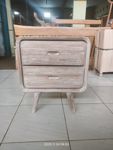 table de nuit en teck front1